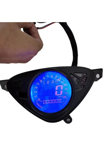 Motosiklet Hız Ölçer Renkli LCD Sıcaklık Yağ Göstergesi Ayarlanabilir Kilometre Sayacı Yamaha Mıo (Yurt Dışından) indirimleri