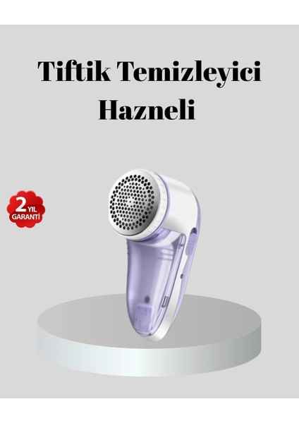 Şarjlı Tiftik Temizleyici – Çıkarılabilir Hazneli, Anti-Statik Fırçalı, USB Şarjlı