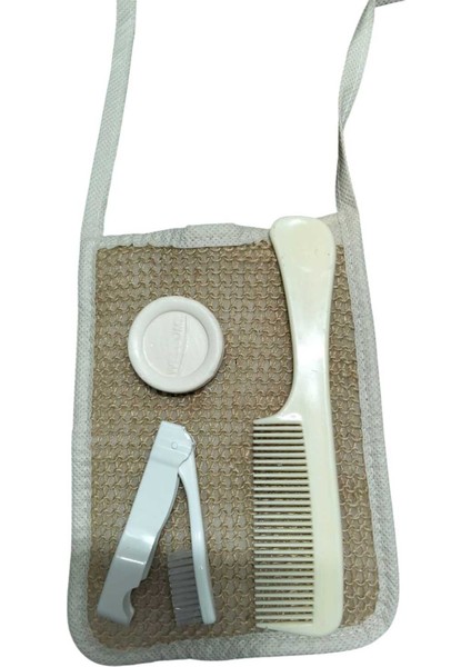 Doğal Jüt Banyo Lifi Seti – Tarak, Sabun & Diş Fırçası Dahil | Ipli, El Geçmeli | Bez Poşetli modelleri