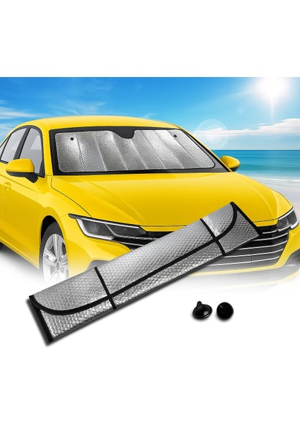 Araç Ön Cam Güneş Koruma Isı Önleyici Katlanabilir Model Fiat Egea Honda Civic Ford Focus Dacia Duster