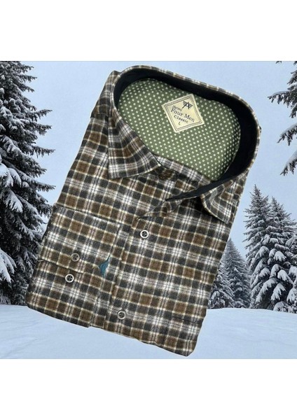 Klasik %100 Cotton Uzun Kollu Terletmeyen Kışlık Flanel Kumaş Çok Renkli Gömlek (Regular Kalıp)