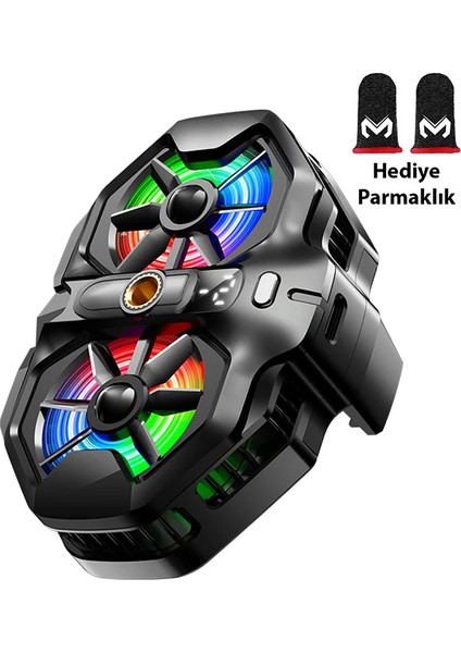 Memo DL21 Yarı Iletken Arka Klipsli Çift Fanlı Soğutma Radyatörü Pubg Oyun So - ?95?76E0-2G6