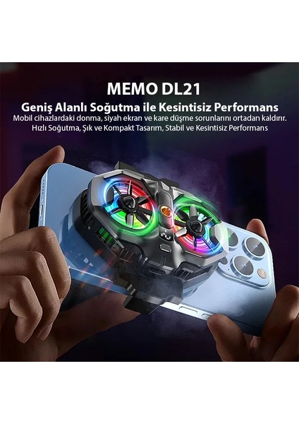 Memo DL21 Yarı Iletken Arka Klipsli Çift Fanlı Soğutma Radyatörü Pubg Oyun So - ?95?76E0-2G6 fiyatları