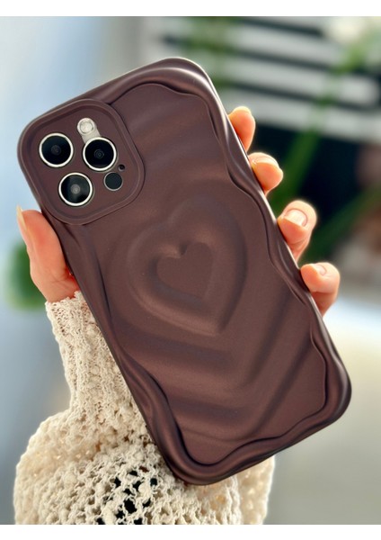 Iphone 12 Pro Uyumlu 3D Kabartma Mat Kalp Silikon Kılıf fiyatları