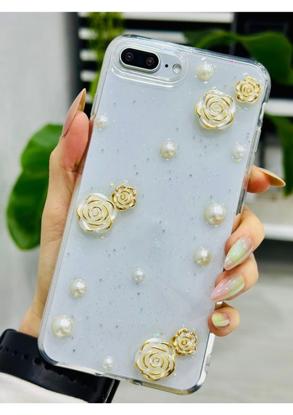 Iphone 7 Plus ve 8 Plus Uyumlu Inci Gül Oyuncak Tasarımlı Esnek Silikon Kılıf modelleri