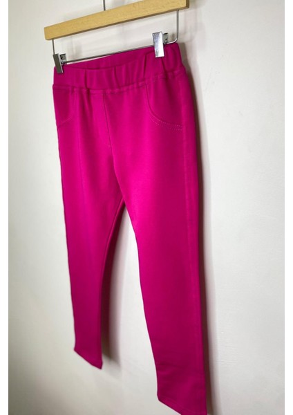 Kız Bebek 1-5 Yaş Penye Uzun Tayt 3157 Fuşya indirimleri