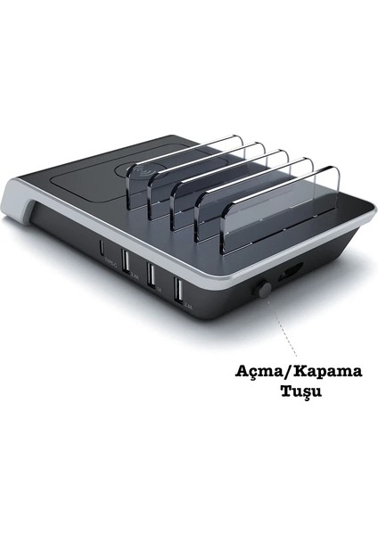 Ally Multiport 10W Wireless Kablosuz Şarj Cihazı Organizer STAND-(5775) - ?09?37E3-8G7909 indirimleri