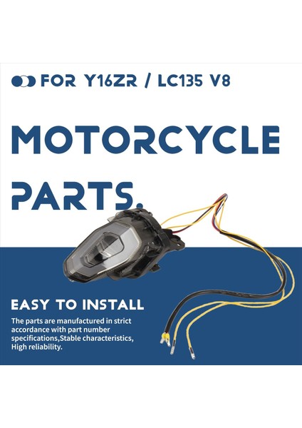 Motosiklet LED Arka Lambası Fren Arka Lambası Arka Dönüş Sinyali Gösterge Lambası Yamaha Y16ZR LC135 Fı V8 R15 V3 R15 V4 R15M (Yurt Dışından) fırsatları