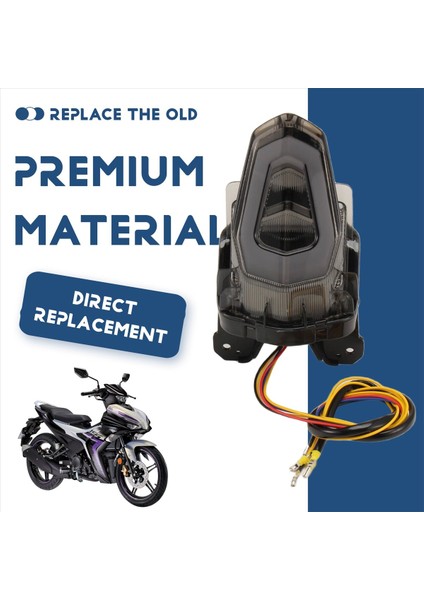 Motosiklet LED Arka Lambası Fren Arka Lambası Arka Dönüş Sinyali Gösterge Lambası Yamaha Y16ZR LC135 Fı V8 R15 V3 R15 V4 R15M (Yurt Dışından) indirimleri