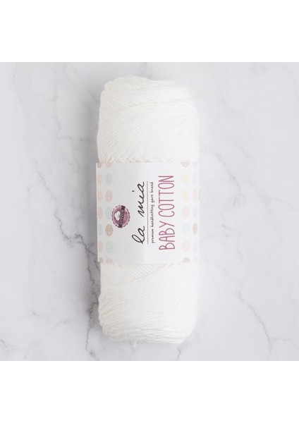 Baby Cotton Beyaz El Örgü Ipi - L001 - 33628