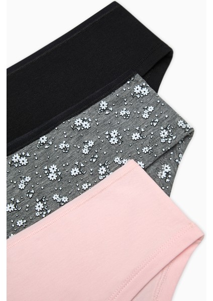 Black Daisy 3lü Hipsterçok Renkli Külot