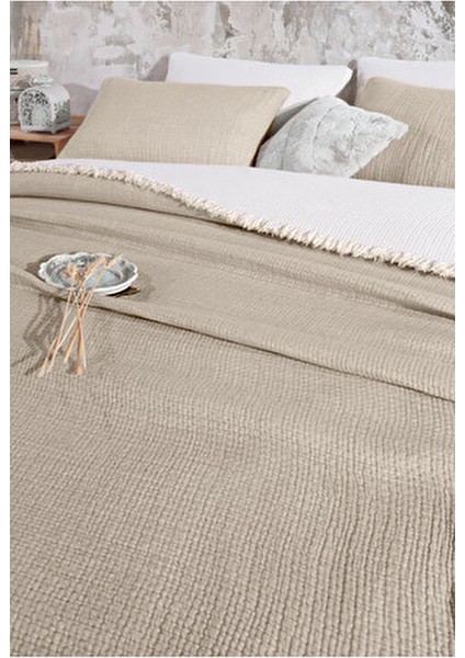 Vizon 6 Kat Müslin Yorgan Silikon Dolgu ile Çift Kişilik 220x240 cm Konforlu Kullanım