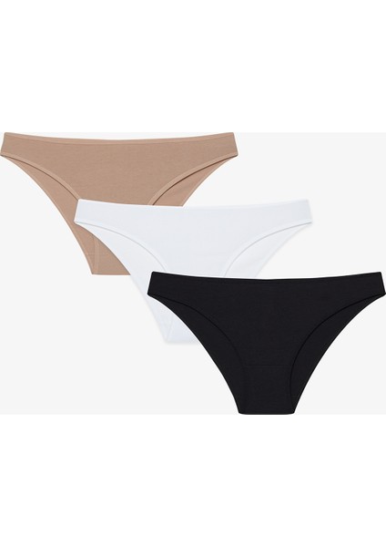 Fresh 3lü Pamuklu Çok Renkli Slip Külot