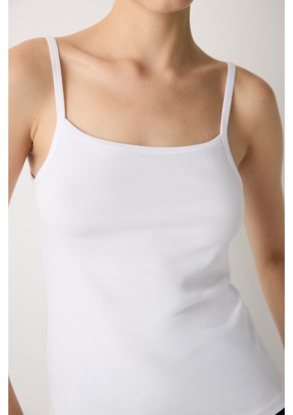 Basic Beyaz Cami Atlet