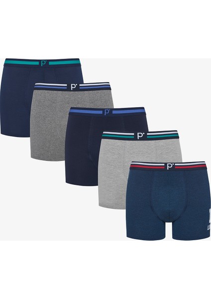 Erkek Pamuklu Numbers 5li Çok Renkli Boxer Külot