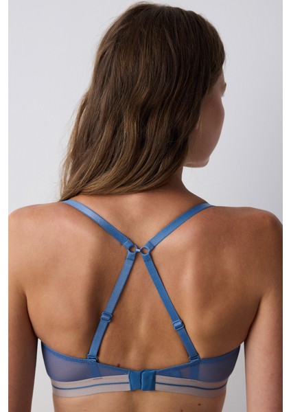 Bloom Lace Dantel Koyu Mavi Sütyen