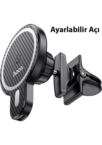 Hoco CA85 Araç Havalandırma Bölmesi 15W Kablosuz Hızlı Şarj Telefon Tutucu-(57 - ?61?76E6-0G5 fırsatları