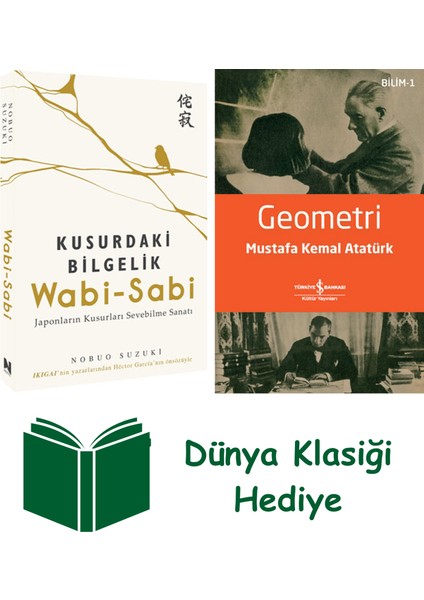 Wabi-Sabi - Kusurdaki Bilgelik + Geometri + Dünya Klasiği Hediye