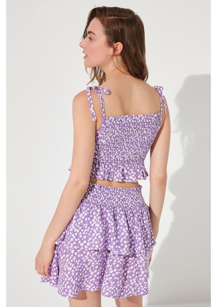 Çok Renkli Daisy Bikini Üstü