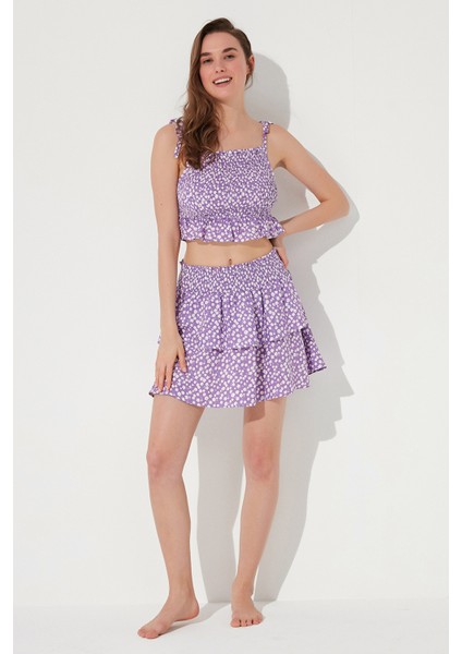 Çok Renkli Daisy Bikini Üstü