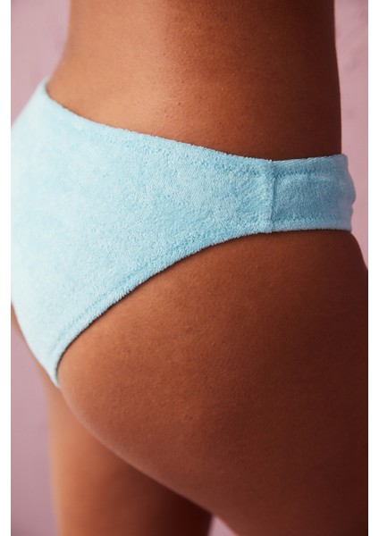 Deniz Mavisi Relax Slip Havlu Bikini Altı