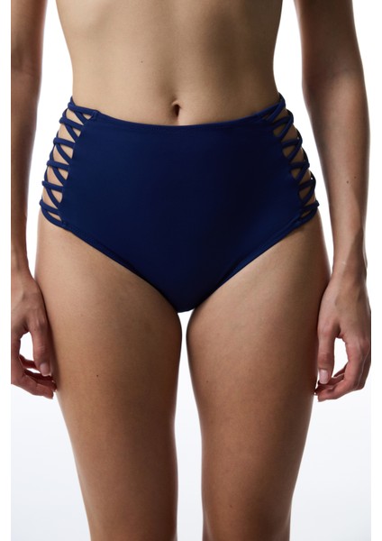 Lacivert High Fashion Yüksek Bel Bikini Altı