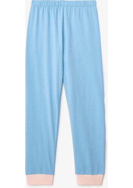 Kız Çocuk Çiçekli On The Lamb Pamuklu 2'li Uzun Kollu Pijama Takımı