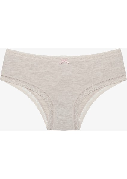 Daily Lace 3lü Pamuklu Bej Hipster Külot