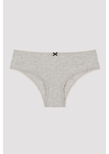 Daily Lace Pamuklu 3lü Gri Hipster Külot