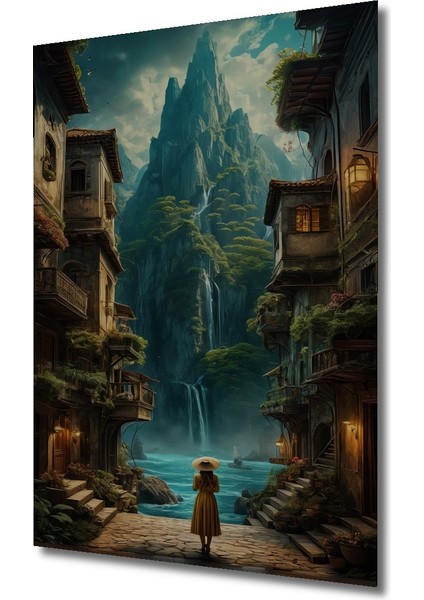 Büyülü Dağ Manzarası Ahşap Mdf Dekoratif Ev/İşyeri Duvar Tablo Dikdörtgen Ev/İşyeri Duvar Tablo fiyatları