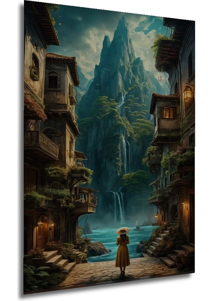 Büyülü Dağ Manzarası Ahşap Mdf Dekoratif Ev/İşyeri Duvar Tablo Dikdörtgen Ev/İşyeri Duvar Tablo modelleri