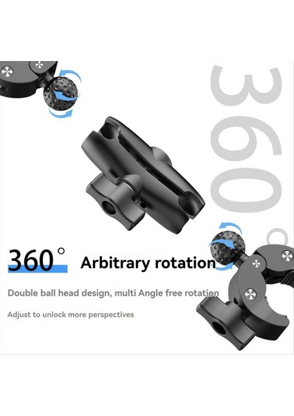 Motosiklet Bisiklet Eylem Kamera Yatağı Kiti INSTA360 X4 Gopro Çift Kafa Güçlü Kelepçe Gidon Braketi (Yurt Dışından) fırsatları