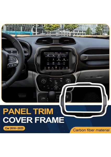 Jeep Renegade 2018-2023 Iç Aksesuarları Karbon Fiber Araç Ön Navigasyon Gps Paneli Dekoratif Kapak Çerçevesi Döşemesi (Yurt Dışından) fırsatları