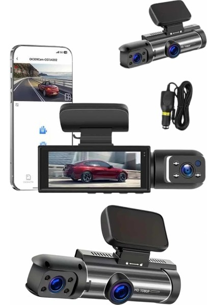 Araç Kamerası Black Box Çift Kameralı Ekranlı Full Hd Sürüş Kamerası indirimleri