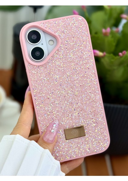 Iphone 17 Uyumlu Elmas Tasarımlı Taşlı Işıltılı Parlak Pırlanta Kılıf