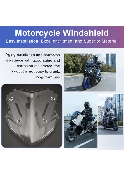 Motosiklet Cam Cam Rüzgar Kalkanı Deflectore Ekran Yamaha XMAX300 x Max 300 Teknoloji Max 2025 + Şeffaf (Yurt Dışından) indirimleri
