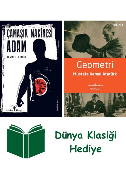 Çamaşır Makinesi Adam + Geometri + Dünya Klasiği Hediye