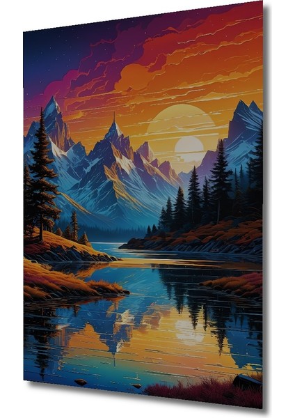 Dağ Manzaralı Dekoratif Ahşap Mdf Ev/İşyeri Duvar Tablo Dikdörtgen Ev/İşyeri Duvar Tablo fiyatları