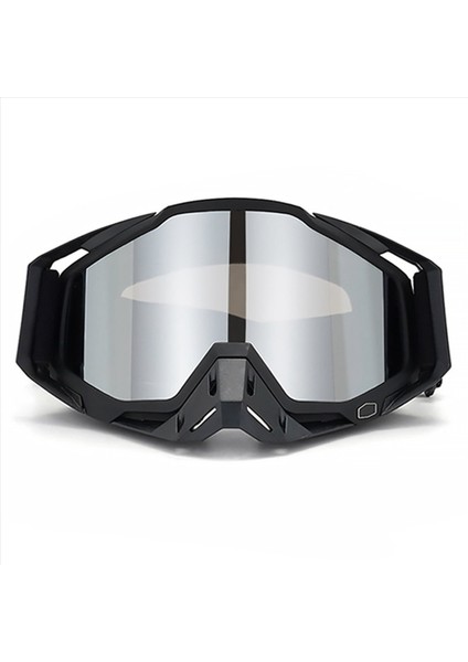 Motokros Gözlük Açık Sürme Kum Geçirmez Rüzgar Geçirmez Güneş Gözlüğü Sürme Gözlük Ayarlanabilir Elastik Bant ile (Yurt Dışından)