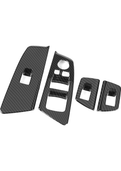 Bmw 5 Serisi G30 2017-2018 Için 4 Adet Araba Camı Anahtarı Kaldırma Paneli Düğme Çerçeve Kapağı Döşemesi Karbon Fiber (Yurt Dışından)