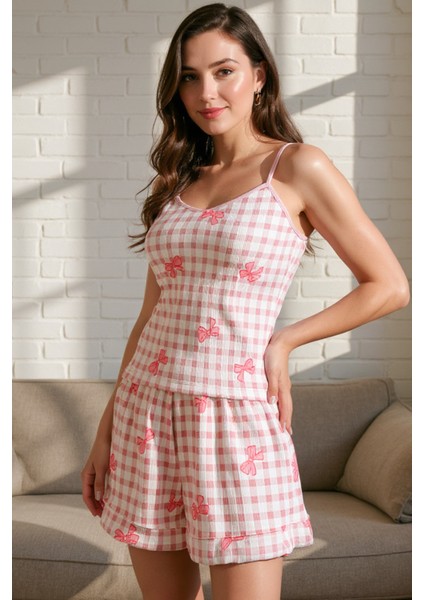 Pembe Fiyonk Baskılı Ip Askılı Pijama Takımı indirimleri