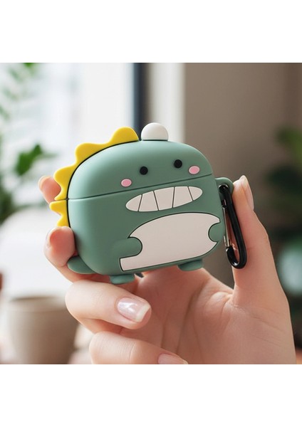 Huawei Freebuds 5i Kılıf Karakter Figürlü Dinazor Yeşil