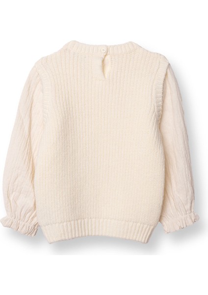 Kız Bebek Floral Teddy Bear Kazak Bisiklet Yaka Uzun Kol fiyatları