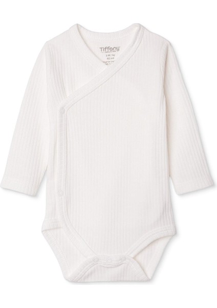 Unisex Zıbın Body Interlok V Yaka Uzun Kol