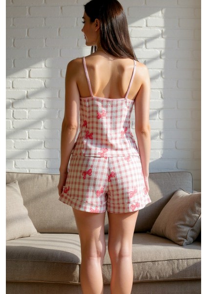 Pembe Fiyonk Baskılı Ip Askılı Pijama Takımı fırsatları