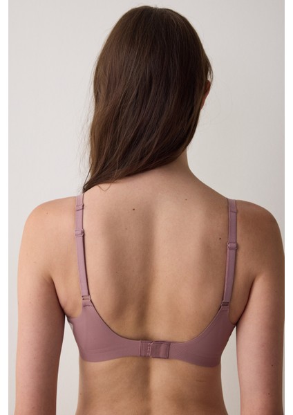 Gül Kurusu Fit Dikişsiz Balensiz Çıkarılabilir Kaplı Dekolte Sütyen