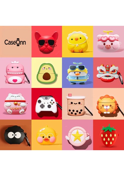 Huawei Freebuds Se 3 Kılıf Karakter Figürlü Smiley Kalp Pembe indirimleri