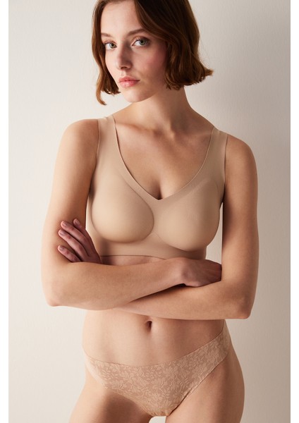 #izbırakmaz Invisible Up Bej Balensiz Görünmez Sütyen