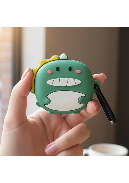 Xiaomi Redmi Buds 6 Active Kılıf Karakter Figürlü Dinazor Yeşil