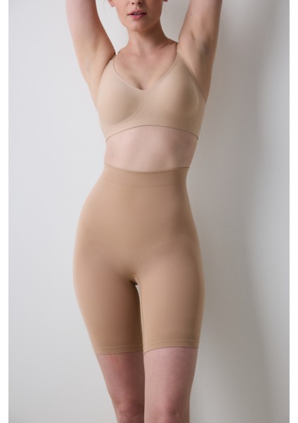 Premium Dikişsiz Seamless Push Up Şort Korse